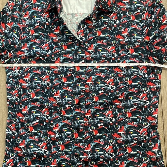Robert Graham Exclusive Ferrari Car Black and Red Button Down Long Sleeve - XS - Picture 10 of 13